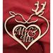 aMonogram Art Unlimited Mr. & Mrs. Deer Heart Wooden Wedding Sign Wood in Brown | 18 H x 18 W x 0.25 D in | Wayfair 91132-18