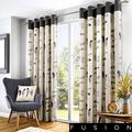 Fusion Idaho Curtains, 229 x 183cm, Charcoal Grey