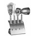 Visol Products 4 Piece Bar Stool Set Stainless Steel in Gray | 8.5 H x 8.5 W x 3.6 D in | Wayfair VAC227