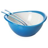 Lorren Home Trends Omada Plastic 4 Piece Serving Bowl Set in Blue | 5.5 H x 11.5 D in | Wayfair M1565TC