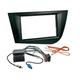 Sound-way Double din car stereo radio facia adapter Seat Leon 2005 + ISO harness + fakra 2 din