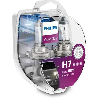 PHILIPS H7 Vision Plus 55W (2 Stk.) Glühlampe, Fernscheinwerfer,Glühlampe, Hauptscheinwerfer,Glühlampe, Nebelscheinwerfe