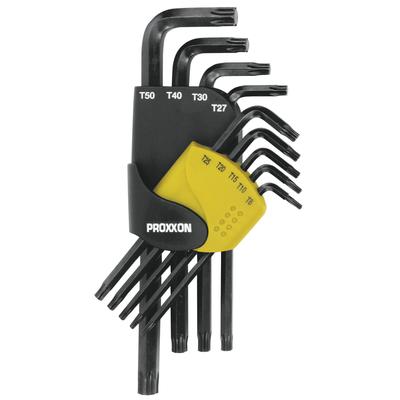 PROXXON Winkelschlüsselsatz für TORX-Schrauben (9-tlg.) Winkelschraubendrehersatz 23944 Image