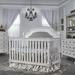 Evolur Julienne 3-in-1 Convertible Upholstered Crib Wood in Gray | 51.25 H x 31.5 W in | Wayfair 837-AM