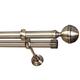 IANPAV METAL DOUBLE CURTAIN POLE RAIL ROD SET 25/25mm Antique Brass, Bedroom[BALL,240 cm (94,5 in)]