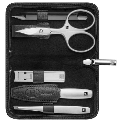 ZWILLING - Maniküre Pediküre Set 5tlg. mit Kompakt-Nagelknipser, Leder, schwarz Kosmetiktaschen & Kulturbeutel 1 ct