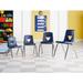 Lorell Stacking Classroom Chair Plastic/Metal in Blue | 32.1 H x 15.9 W x 18.7 D in | Wayfair LLR99881