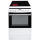 Amica 608CE2TAW Freestanding Ceramic Top Cooker, 65 Litre, 60 cm, White