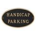 Montague Metal Products Inc. Handicap Parking Statement Garden Plaque Metal | 8.5 H x 13 W x 0.25 D in | Wayfair SP-16S-W-BG