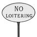 Montague Metal Products Inc. No Loitering Statement Garden Sign Metal | 8.5 H x 13 W x 0.25 D in | Wayfair SP-14S-LS-WB