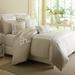 Michael Amini Avenue A Comforter Set - Natural Polyester/Polyfill/Cotton in White | Queen Comforter + 4 Shams + 4 Throw Pillows | Wayfair