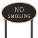 Montague Metal Products Inc. No Smoking Statement Garden Sign Metal | 10 H x 18 W x 0.25 D in | Wayfair SP-6L-LS-BG