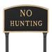 Montague Metal Products Inc. No Hunting Statement Garden Sign Metal | 10 H x 15 W x 0.25 D in | Wayfair SP-23S-LS-BG