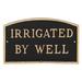 Montague Metal Products Inc. Irrigated by Well Statement Garden Plaque Metal | 13 H x 21 W x 0.25 D in | Wayfair SP-21L-W-BG