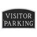 Montague Metal Products Inc. Visitor Parking Statement Garden Plaque Metal | 13 H x 21 W x 0.25 D in | Wayfair SP-19L-W-BS