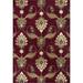 Red 118 x 0.5 in Area Rug - Charlton Home® Satsuma Floral Area Rug Polypropylene | 118 W x 0.5 D in | Wayfair CHLH4441 30545741