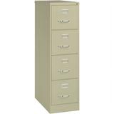 Pemberly Row 4 Drawer 26.5 Deep Letter File Cabinet in Light Gray Fully Assembled