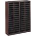 Pemberly Row Mahogany Wood Mail Organizer - 60 Compartments