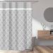 Sweet Jojo Designs Trellis Brushed Microfiber Single Shower Curtain in Gray | 72 H x 72 W in | Wayfair ShowerCurtain-Trellis-GY-WH
