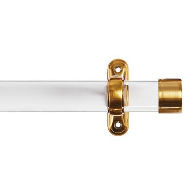 Acrylic Single Rod Hardware Set - Brass, 6' - Ballard Designs