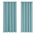 Deconovo Bedroom Curtains 54 Drop Super Soft Solid Thermal Insulated Eyelet Blackout Curtains for Boys 66 x 54 Inch 1 Pair Sky Blue