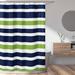 Sweet Jojo Designs Brushed Microfiber Stripe Single in Blue | 72 H x 72 W in | Wayfair ShowerCurtain-Stripe-BU-GR