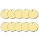 Lucky Line Solid Brass Round Tag - One Hole and 1-1/4 Inch Diameter, 100 Per Box (26012)