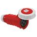 ZORO SELECT BRY430C7W Pin and Sleeve connector,Red,7.5 HP