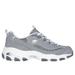 Skechers Women's D'Lites - Me Time Sneaker | Size 7.5 | Gray/White | Textile/Leather