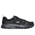 Skechers Men's Work Relaxed Fit: Flex Advantage SR Sneaker | Size 8.0 Wide | Black | Leather/Textile/Synthetic