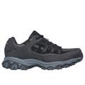 Skechers Men's Work Relaxed Fit: Cankton ST Sneaker | Size 12.0 | Black/Charcoal | Leather/Synthetic/Textile