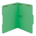 Smead Watershed/CutLess Fastener File Folder, 2 Fasteners, Reinforced 1/3-Cut Tab, Letter Size, Green, 50 per Box (12142)