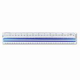 WESTCOTT Data Processing Magnifying Plastic Ruler 12 Clear