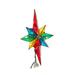 Kurt Adler 10 Light Capiz Bethlehem Star Tree Topper w/ Gem Center in Green/Red/Yellow | 12.25 H x 8.25 W x 1.75 D in | Wayfair UL3124