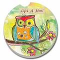 CounterArt Absorbent Stone Owl Life's a Hoot Car Coaster Stoneware | 0.3 H in | Wayfair 92084