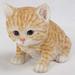 Hi-Line Gift Ltd. Sitting Tabby Kitten Statue in Orange | 5.25 H x 4.5 W x 8 D in | Wayfair 87757-D