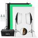 Professional Photo Studio Continuous Lighting Support Kit, Background Support System Carry Bag Photography Reflector Soft Box Light Stand 150W Bulbs, All In 1 Photography Set