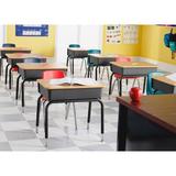 Lorell Adjustable-Height Classroom Desks w/ Book Box Wood/Metal in Brown | 30 H x 24 W x 18 D in | Wayfair LLR99893