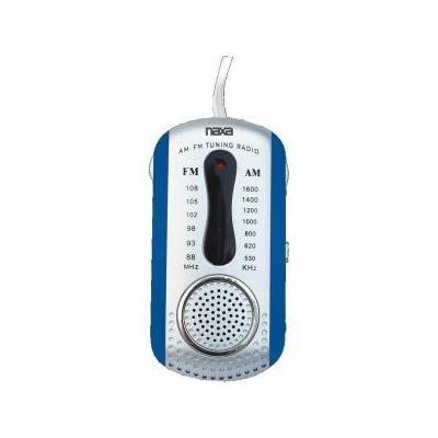 Naxa NR721 AM/FM Mini Pocket Radio with Speaker, Blue