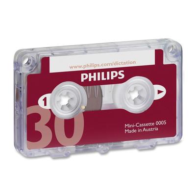 Philips Speech Dictation Minicassette With File Clip (1 x 30 Minute)