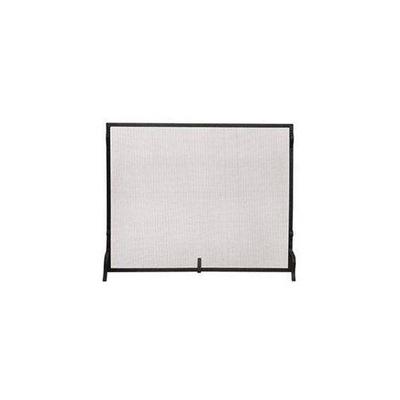 Uniflame Black Wrought Iron Large Single-Panel Sparkguard Fireplace Screen S-1028
