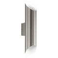 EGLO Agolada 2-Flame LED Outdoor Wall Lamp, Stainless Steel and White Colour Exterior Lighting, IP44