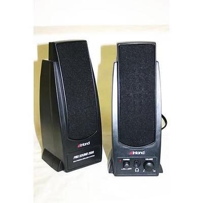 Inland Pro Sound 2000 2-Piece Black Wired Computer Speaker