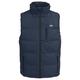 Mens Padded Gilet Bodywarmer with 3 Zip Pockets & Inner Storm Flap Clasp - Navy M