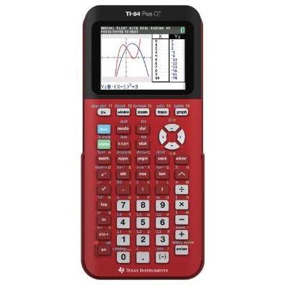 Texas Instruments TI-84 Plus CE Graphing Calculator - Battery Powered - Radical Red
