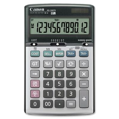 Canon KS1200TS Business Desktop Calculator (12 Digits - LCD - Battery/Solar Powered - 0.9" x 4.2" x