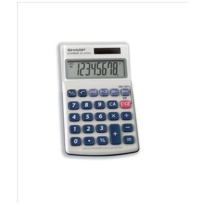Sharp EL-240SAB Simple Calculator (8 Characters - LCD - Solar, Battery Powered - 17.0 mm x 71.0 mm x