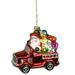 Northlight Seasonal 4" Fire Truck w/ Santa & Presents Glass Christmas Ornament Glass in Red | 3.5 H x 4 W x 2 D in | Wayfair 31752658