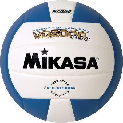 Mikasa VQ2000 Micro-Cell Indoor Volleyball, Royal/White