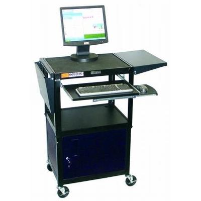 Luxor Luxor AVJ42KBCDL Adjustable Height Computer Workstation and Presentation Center (Drop Leaf She